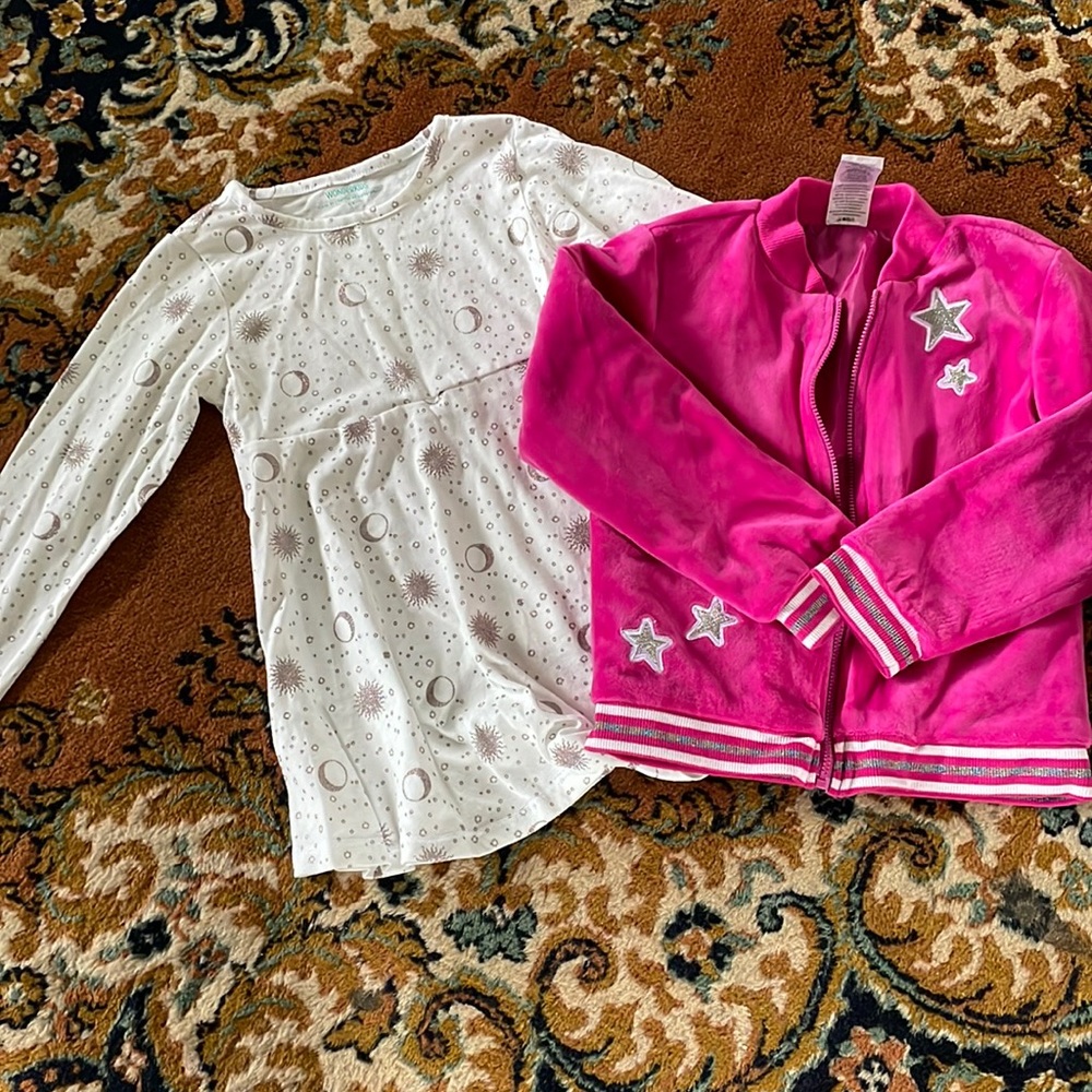 5t sun and moon dress with matching velvet jacket